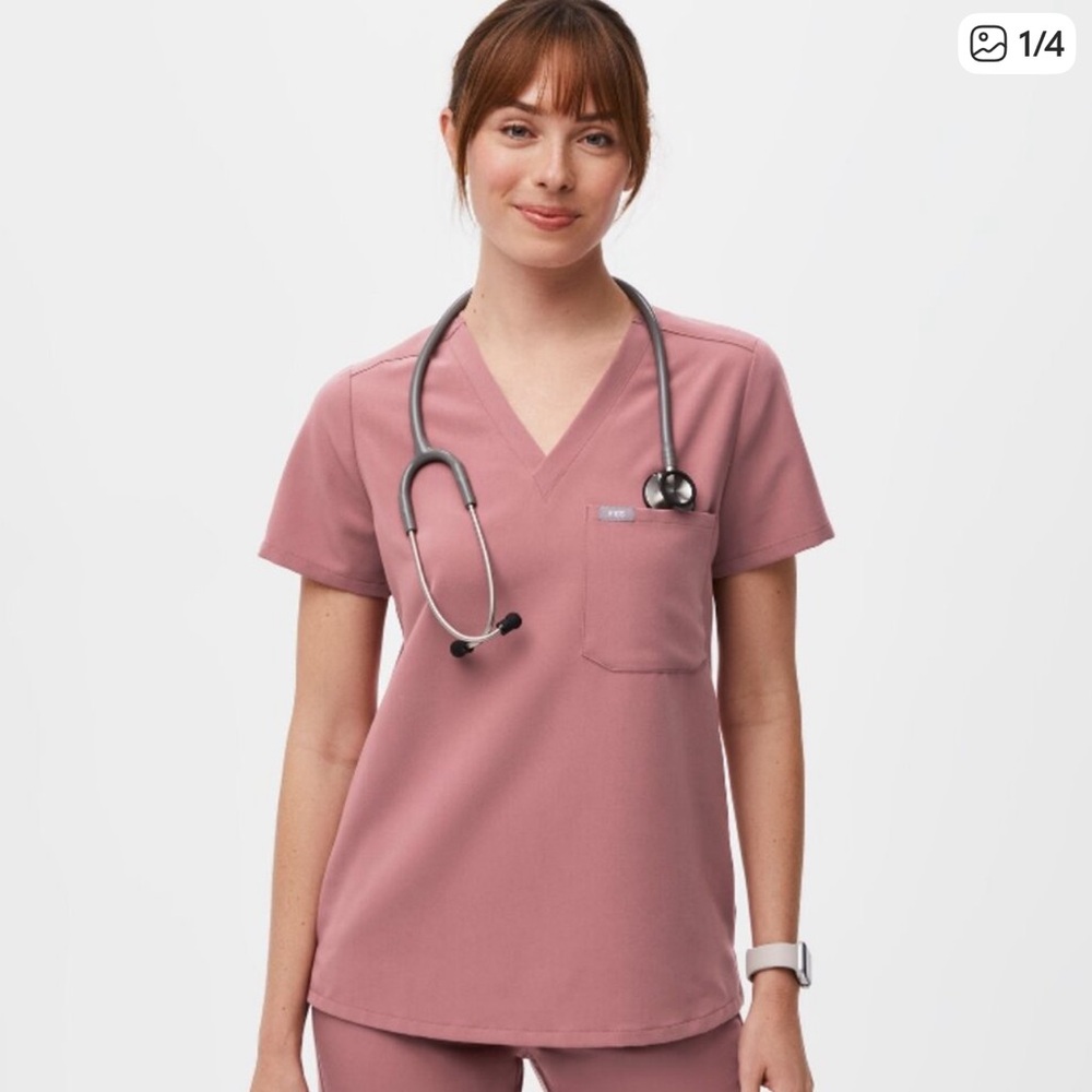 FIGS Catarina Scrub Top Mauve 3XL - Picture 2 of 4